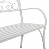 Bench Alexandra House Living White Iron 53 x 91 x 153 cm-2