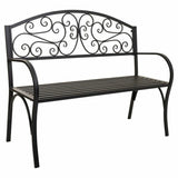 Bench Alexandra House Living Black Iron 53 x 91 x 153 cm-0