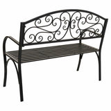 Bench Alexandra House Living Black Iron 53 x 91 x 153 cm-4