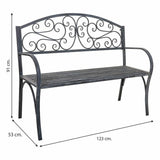 Bench Alexandra House Living Grey Iron 53 x 91 x 153 cm-4