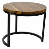 Centre Table Alexandra House Living Brown Iron Mango wood 38 x 65 x 38 cm-0