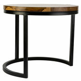 Centre Table Alexandra House Living Brown Iron Mango wood 38 x 65 x 38 cm-3