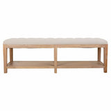 Bench Alexandra House Living Grey Cream 38 x 51 x 150 cm-6