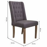 Dining Chair Alexandra House Living Grey 53 x 102 x 53 cm-5