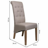 Dining Chair Alexandra House Living Grey 58 x 107 x 44 cm-4