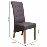 Dining Chair Alexandra House Living Grey 58 x 107 x 44 cm-4