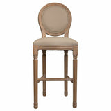 Stool Alexandra House Living Brown Canvas Rubber wood 42 x 121 x 48 cm-5