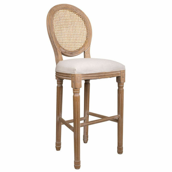 Stool Alexandra House Living Cream Rattan Rubber wood 42 x 121 x 48 cm-0