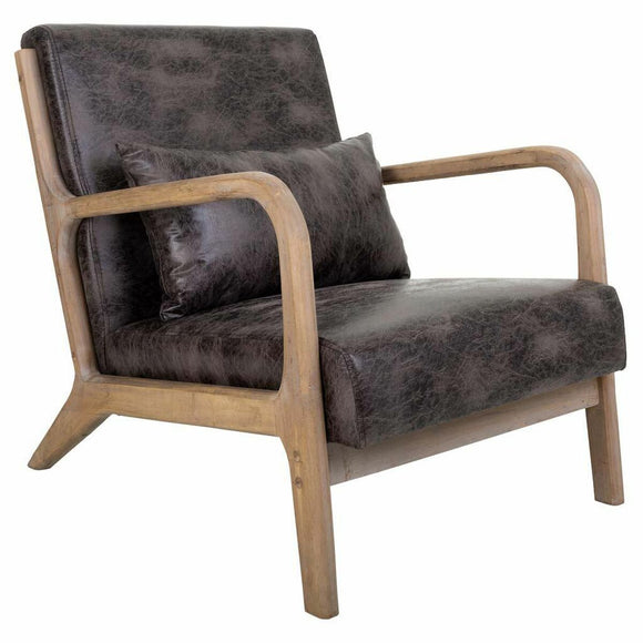 Armchair Alexandra House Living Brown Wood 83 x 74 x 66 cm-0