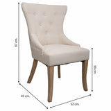 Dining Chair Alexandra House Living Cream 45 x 97 x 52 cm-4