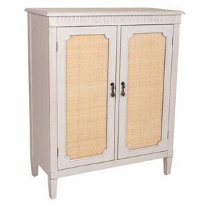 Hall Alexandra House Living White Rattan Fir wood MDF Wood 36 x 95 x 78 cm-0