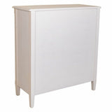 Chest of drawers Alexandra House Living White Rattan Fir wood MDF Wood 36 x 90 x 82 cm-2