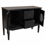 Sideboard Alexandra House Living Black Rattan Fir wood 40 x 78 x 106 cm-7