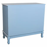 Chest of drawers Alexandra House Living Blue Rattan Fir wood MDF Wood 38 x 80 x 90 cm-4