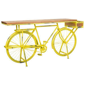 Hall Alexandra House Living Bike Yellow Iron Mango wood 46 x 93 x 187 cm-0