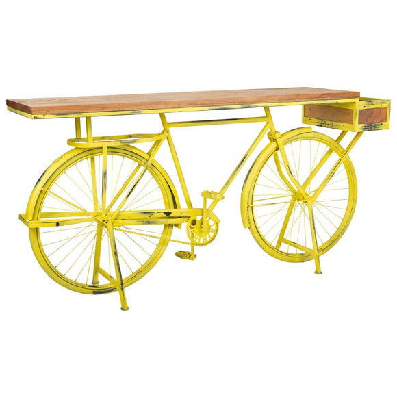 Hall Alexandra House Living Bike Yellow Iron Mango wood 46 x 93 x 187 cm-0