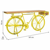 Hall Alexandra House Living Bike Yellow Iron Mango wood 46 x 93 x 187 cm-1