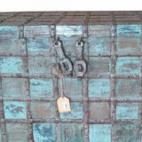 Chest Alexandra House Living Blue Iron Acacia Mango wood 46 x 86 x 130 cm-3