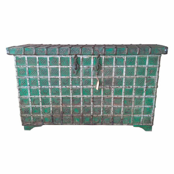 Chest Alexandra House Living Green Iron Acacia Mango wood 43 x 79 x 135 cm-0