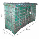 Chest Alexandra House Living Green Iron Acacia Mango wood 43 x 79 x 135 cm-1