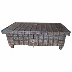 Chest Alexandra House Living Brown Iron Acacia Mango wood 65 x 43 x 119 cm-0