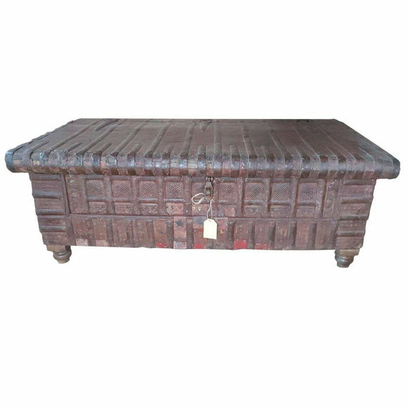 Chest Alexandra House Living Brown Iron Acacia Mango wood 72 x 47 x 130 cm-0