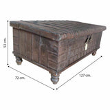 Chest Alexandra House Living Brown Iron Acacia Mango wood 72 x 53 x 127 cm-1