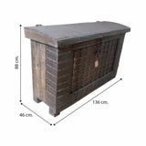 Chest Alexandra House Living Brown Iron Acacia Mango wood 46 x 88 x 136 cm-1