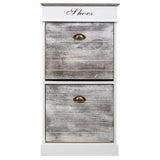 Shoe Rack Alexandra House Living White 28 x 98 x 50 cm 2 drawers-5