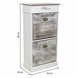 Shoe Rack Alexandra House Living White 28 x 98 x 50 cm 2 drawers-4