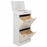 Shoe Rack Alexandra House Living White 28 x 98 x 50 cm 2 drawers-6