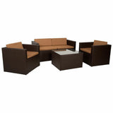 Set of furniture Alexandra House Living Brown 4 Pieces-0