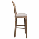 Stool Alexandra House Living Cream Rubber Wood 46 x 116 x 52 cm-6