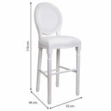 Stool Alexandra House Living White Polyurethane 46 x 116 x 52 cm-5