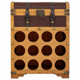 Bottle rack Alexandra House Living Brown PVC Wood Metal Cloth 28 x 59 x 45 cm Chest-6