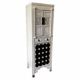 Bottle rack Alexandra House Living White Wood Elm wood 45 x 170 x 55 cm-0