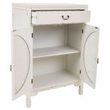 Hall Table with Drawers Alexandra House Living White Rattan Fir wood MDF Wood 36 x 100 x 70 cm-7