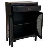 Hall Table with Drawers Alexandra House Living Black Rattan Fir wood MDF Wood 36 x 100 x 70 cm-7