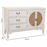 Sideboard Alexandra House Living White Rattan Fir wood 36 x 73 x 106 cm-5