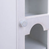 Cupboard Alexandra House Living White Mirror MDF Wood 20 x 98 x 24 cm-1