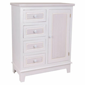 Hall Table with Drawers Alexandra House Living White MDF Wood 32 x 84 x 66 cm-0