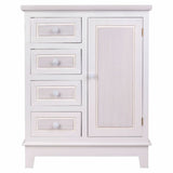 Hall Table with Drawers Alexandra House Living White MDF Wood 32 x 84 x 66 cm-6