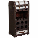 Bottle rack Alexandra House Living Brown PVC Wood Metal Cloth 30 x 85 x 44 cm Chest-0