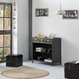 Sideboard Alexandra House Living Grey Iron Fir wood 40 x 79 x 80 cm-7