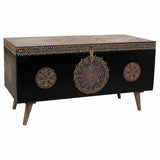 Chest Alexandra House Living Black Multicolour Mango wood MDF Wood 40 x 45 x 89 cm-0