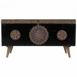 Chest Alexandra House Living Black Multicolour Mango wood MDF Wood 40 x 45 x 89 cm-5