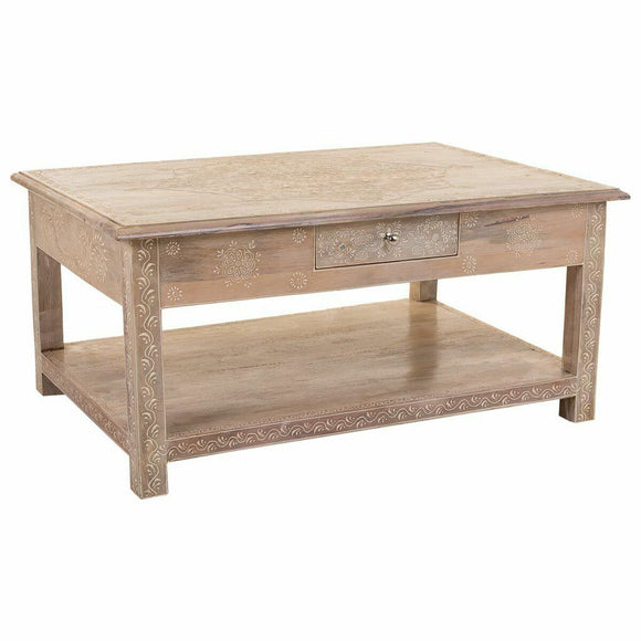 Centre Table Alexandra House Living White Natural Mango wood MDF Wood 60 x 40 x 86 cm-0