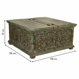 Chest Alexandra House Living Iron Mango wood 100 x 47 x 100 cm-3