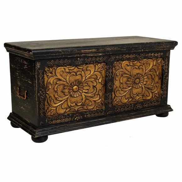 Chest Alexandra House Living Black Iron Mango wood 40 x 47 x 101 cm-0