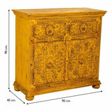 Sideboard Alexandra House Living Yellow Iron Mango wood 40 x 90 x 90 cm-5